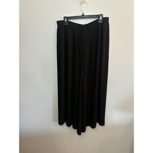 Eileen Fisher Pleated‎ Cropped Wide Leg Culottes Career Casual Black M